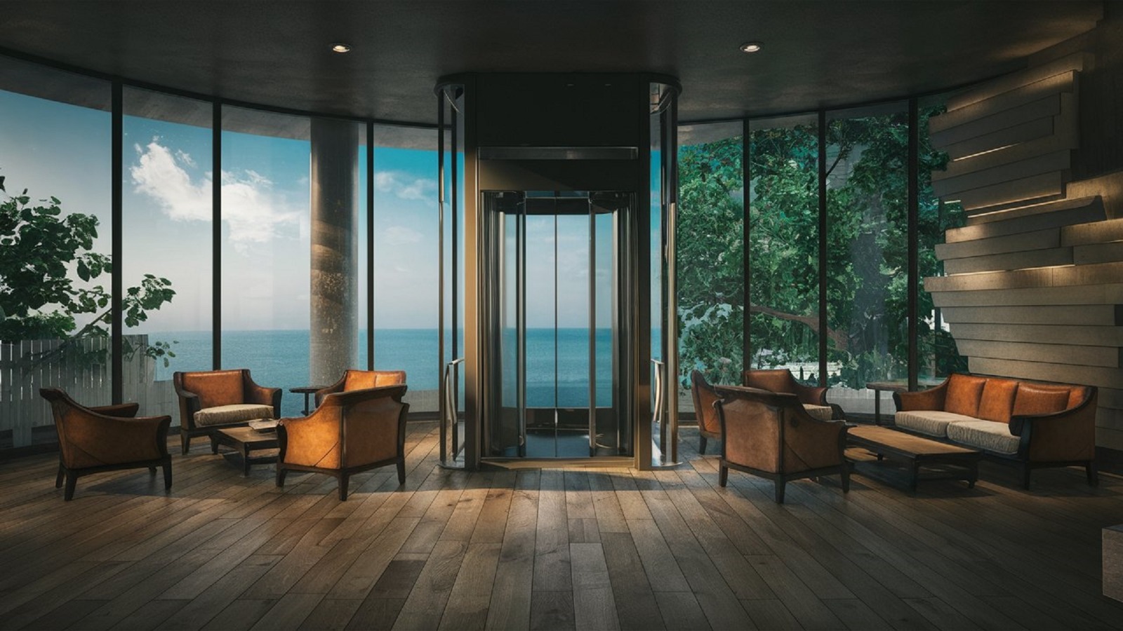 Compact Machine Room Less elevator installation